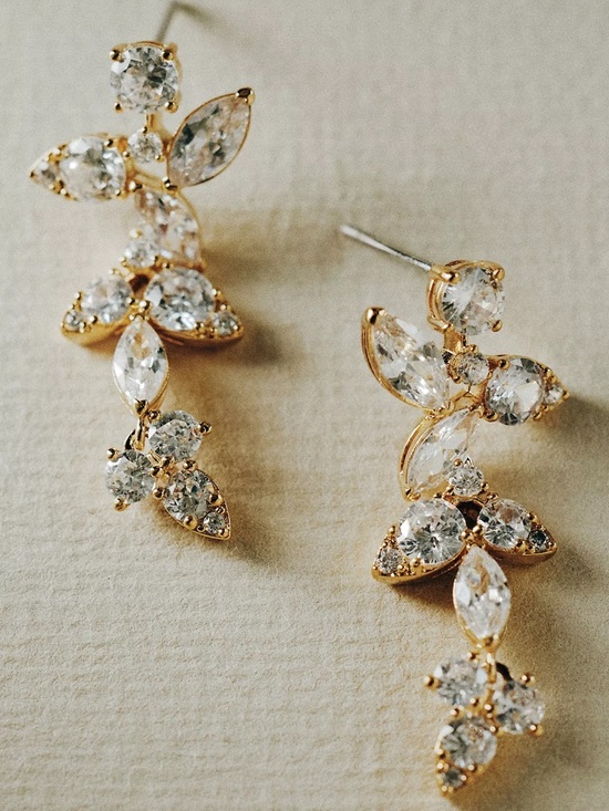 Anthropologie Jewelry - NADRI Floral Cluster Drop Earrings